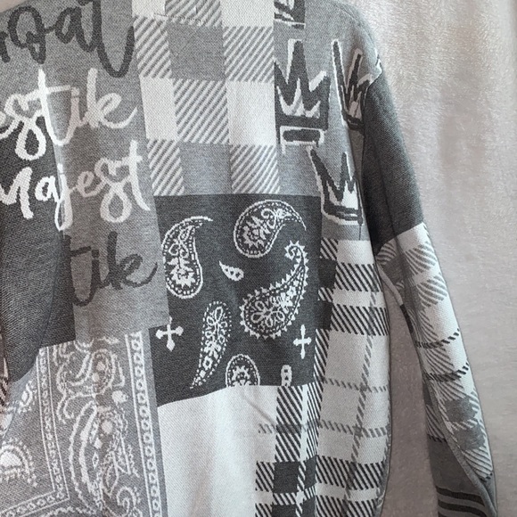 Majestik plaid & paisley sweater (L) - Picture 14 of 15
